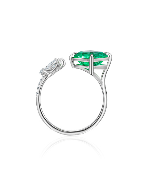 Кольцо бриллиантовое изумруд